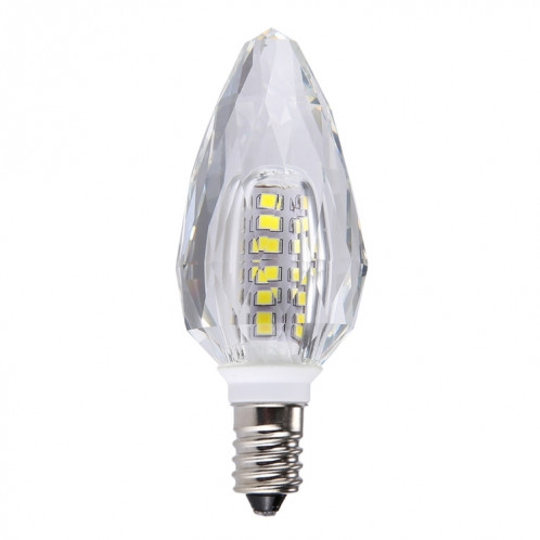 [220V] E14 lumière blanche de maïs de la lumière 3W, 40 LED cristal de SMD 2835 K5 + ampoule en céramique économiseuse d'énergie SH05WL513-07